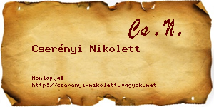Cserényi Nikolett névjegykártya
