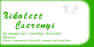 nikolett cserenyi business card