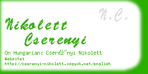 nikolett cserenyi business card